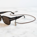 Dark Brown Leather on Sunglasses